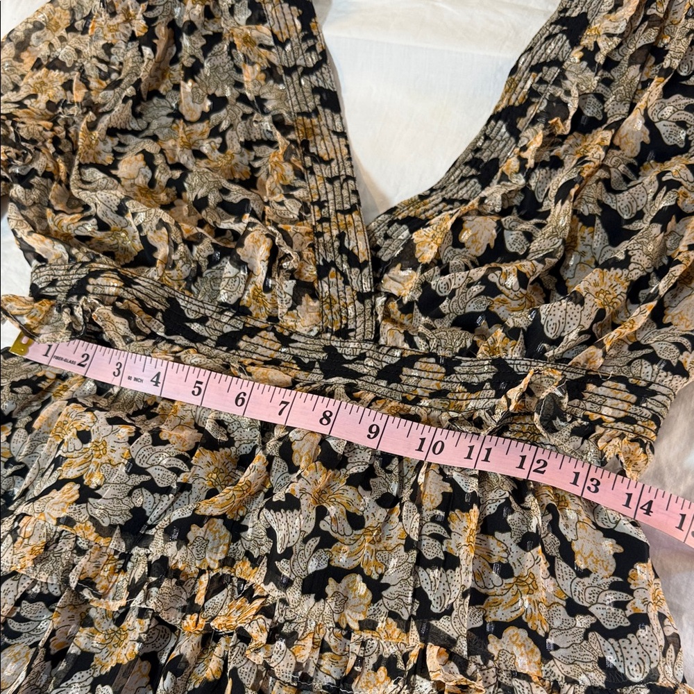 Anthropologie V-neck Ruffle Cut Out Dress Size medium - Picture 9 of 15